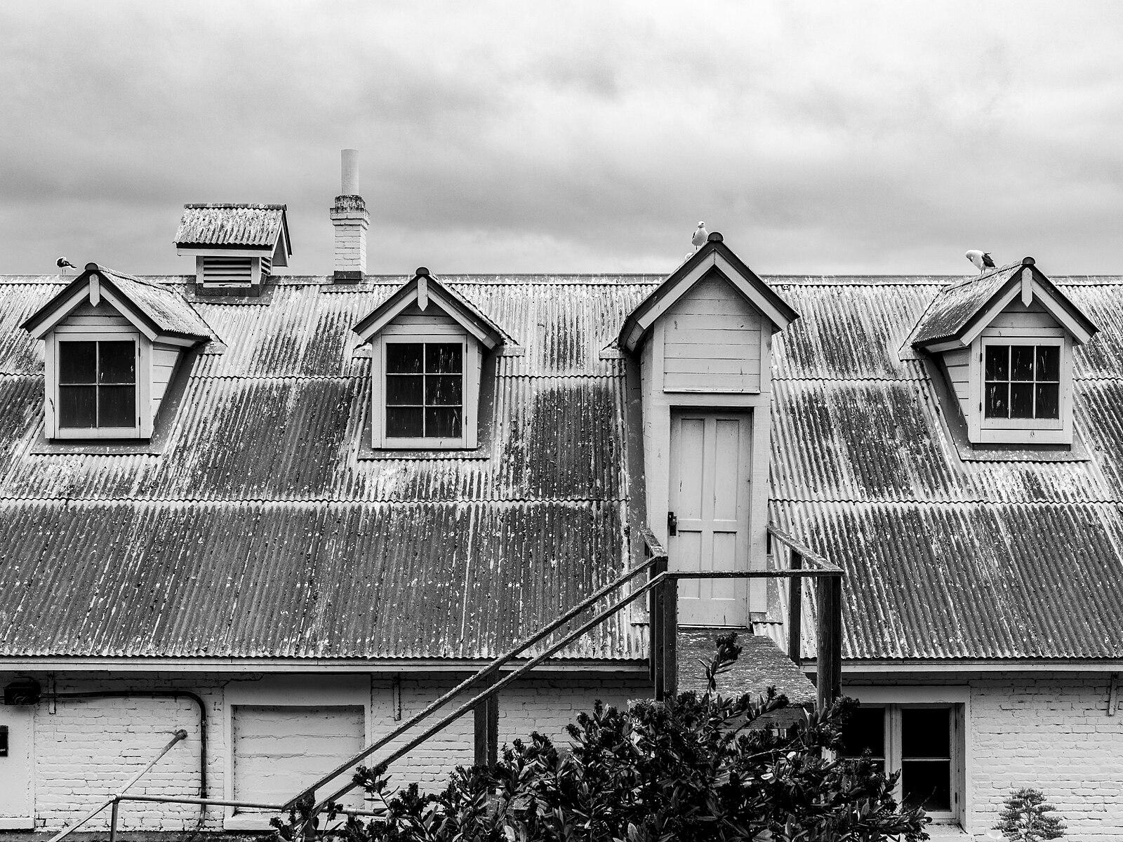San Francisco (CA, USA), Alcatraz, Guardhouse 2022 3130 (bw)