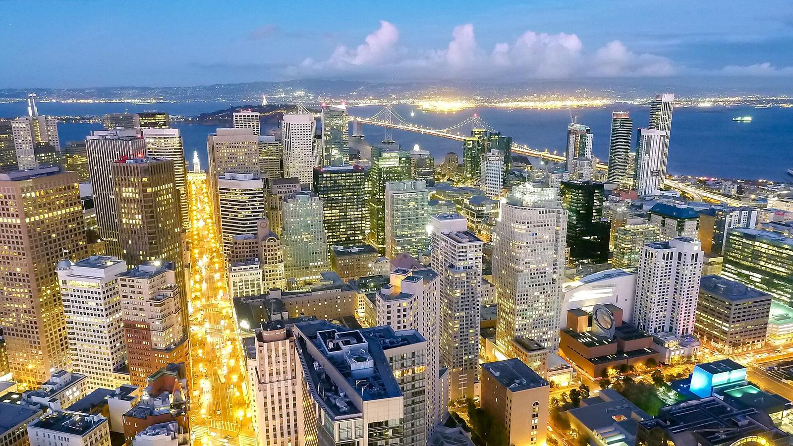 Long Exposure of San Francisco Financial district
