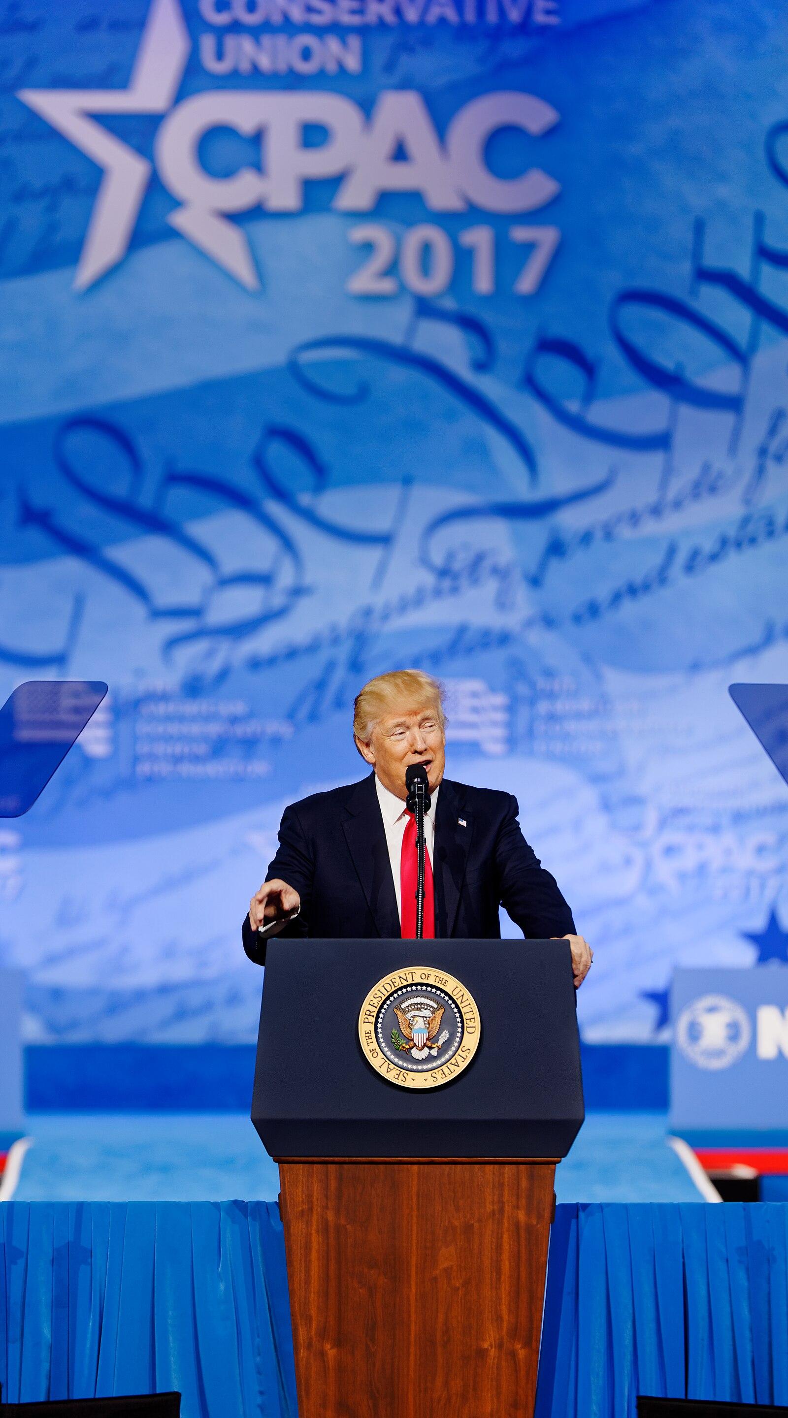 President of the United States Donald J. Trump at CPAC 2017 February 24th 2017 by Michael Vadon 12